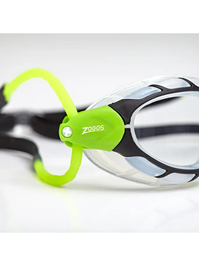 , view full size image of Front view of Product detail - Predator Goggles Clear Lens Black/Green - Clear Lens