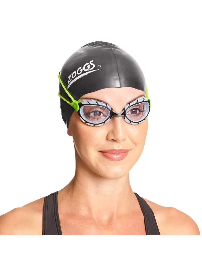 , view full size image of Front view of Product detail - Predator Goggles Clear Lens Black/Green - Clear Lens