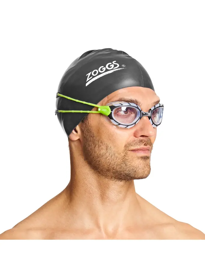 , view full size image of Front view of Product detail - Predator Goggles Clear Lens Black/Green - Clear Lens