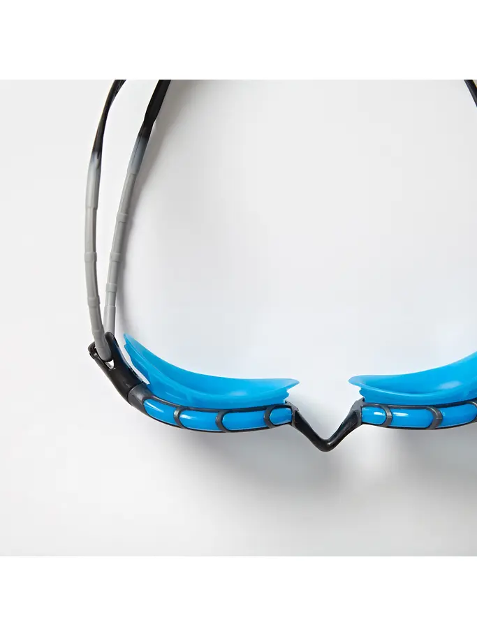 , view full size image of Front view of Product detail - Predator Goggles Smoke Lens Blue/Black - Tinted Smoke Lens