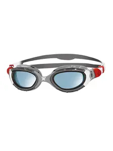 Silver/Red - Tinted Blue Lens
