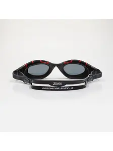 Display front view 3 of Product detail - Predator Flex Polarized Goggles Black/Red - Polarized Smoke Lens