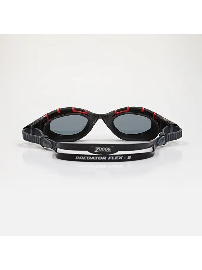 , voir image en taille réelle de la vue frontale de Product detail - Predator Flex Polarized Goggles Black/Red - Polarized Smoke Lens