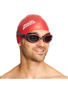 Display front view 4 of Product detail - Predator Flex Polarized Goggles Black/Red - Polarized Smoke Lens