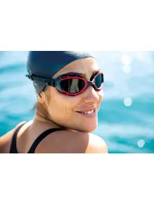 Display front view 6 of Product detail - Predator Flex Polarized Goggles Black/Red - Polarized Smoke Lens