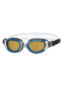 Display front view 1 of Product detail - Predator Flex Polarized Ultra Reactor Goggles Silver/Blue - Reactor Copper Lens