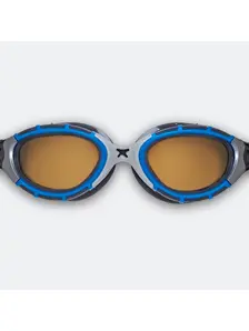Display front view 4 of Product detail - Predator Flex Polarized Ultra Reactor Goggles Silver/Blue - Reactor Copper Lens