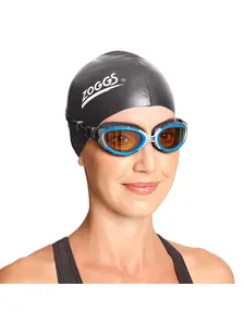 Display front view 5 of Product detail - Predator Flex Polarized Ultra Reactor Goggles Silver/Blue - Reactor Copper Lens