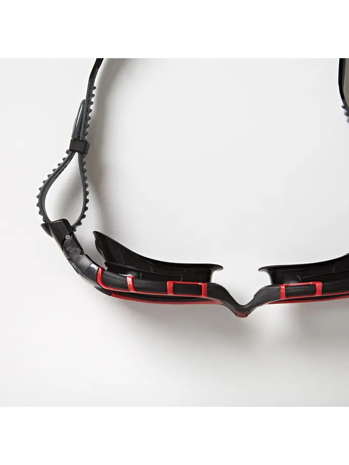, view full size image of Front view of Product detail - Predator Flex Polarized Ultra Goggles Red/Black - Polarized Copper Lens