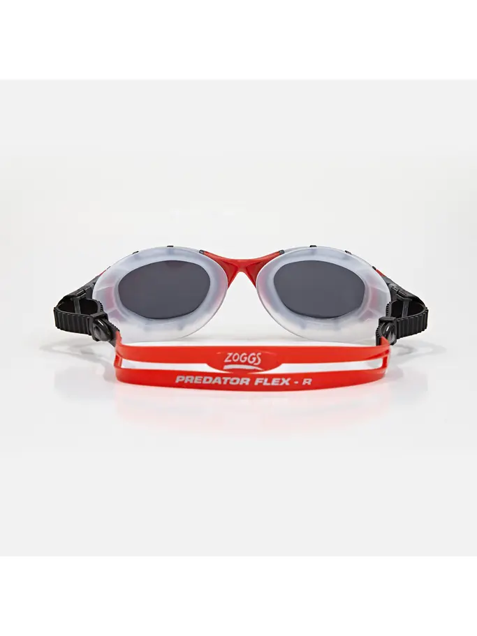 , view full size image of Front view of Product detail - Predator Flex Titanium Goggles Clear/Red - Mirrored Smoke Lens