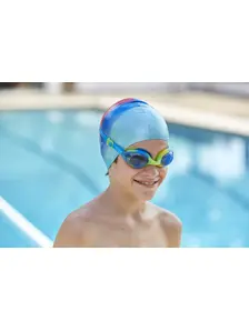 Display front view 2 of Product detail - Bondi Junior Goggles Green/Yellow - Tinted Blue Lens