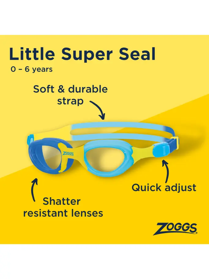 , view full size image of Front view of Product detail - Little Super Seal Goggles BLYLCLR