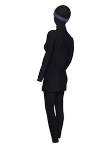 Display front view 4 of Product detail - Meelup 3 Piece Modesty Suit BKGY