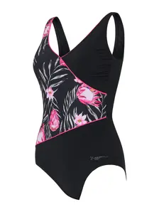 Display front view 5 of Product detail - Safari Leaf Wrap Front Swimsuit SAFA