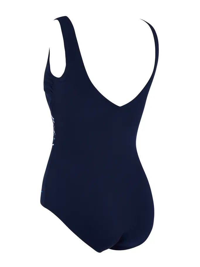 Sale,Clearance, view full size image of Front view of Product detail - Sapphire Wrap Front One Piece Swimsuit SPPH