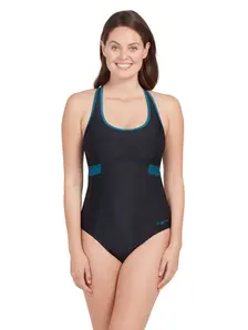 Display front view 1 of Product detail - Dakota Crossback Swimsuit black/green