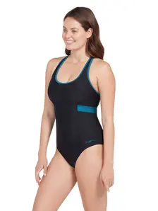 Display front view 3 of Product detail - Dakota Crossback Swimsuit black/green