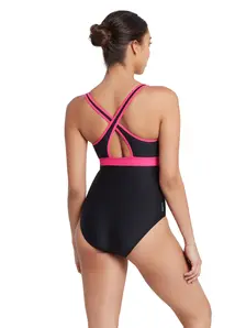 Display front view 2 of Product detail - Dakota Crossback Swimsuit black/magenta