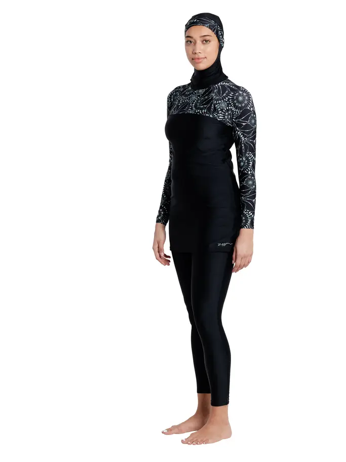 Sale, view full size image of Front view of Product detail - Stellar 3 Piece Modesty Suit Band Cut Swimwear STL