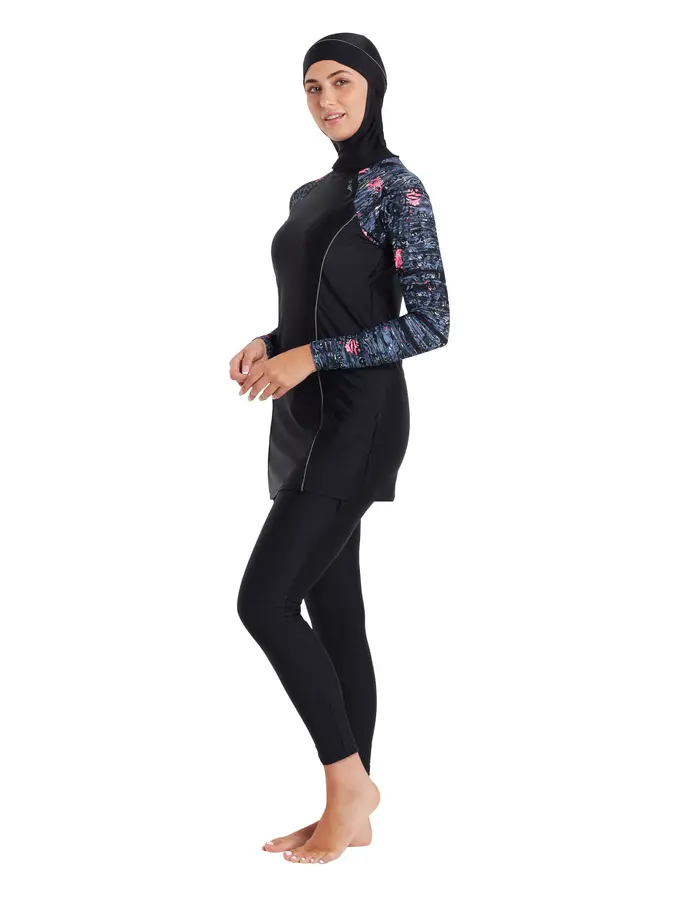 , view full size image of Front view of Product detail - Dusk 3 Piece Modesty Suit DUSK