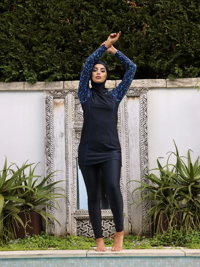 Sale, view full size image of Front view of Product detail - Jewel 3 Piece Modesty Suit JEWE