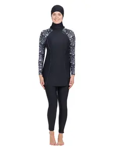 Display front view 1 of Product detail - Metro 3 Piece Modesty Full Body Cover Swimsuit METR
