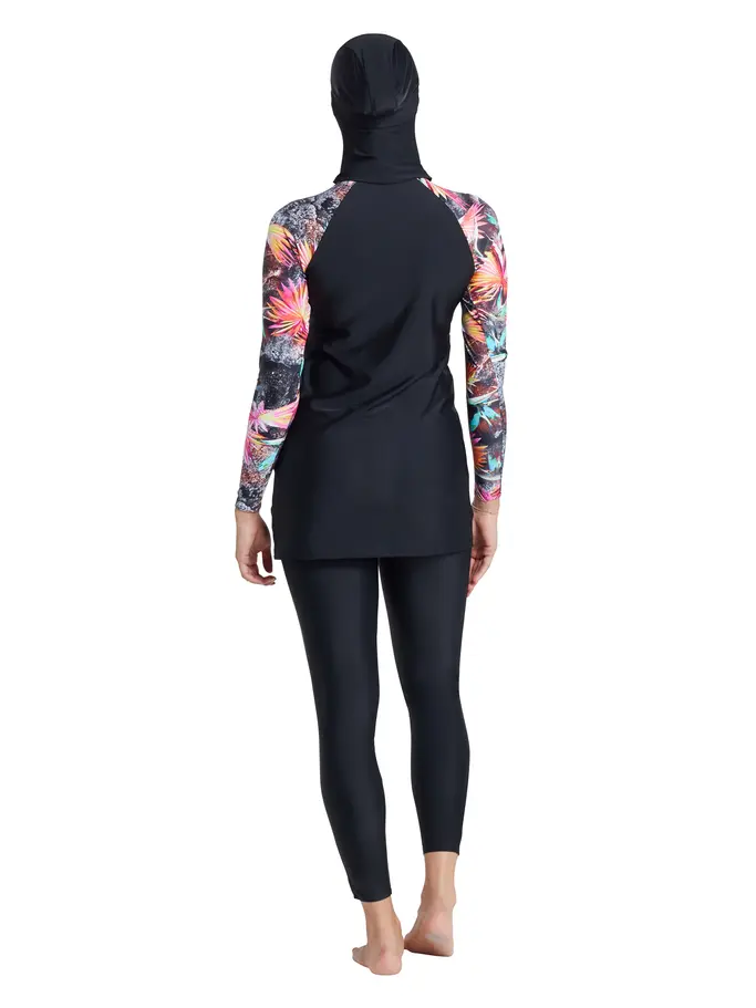 Sale, view full size image of Front view of Product detail - Savannah 3 Piece Modesty Suit Side Cut Swimsuit SVNH