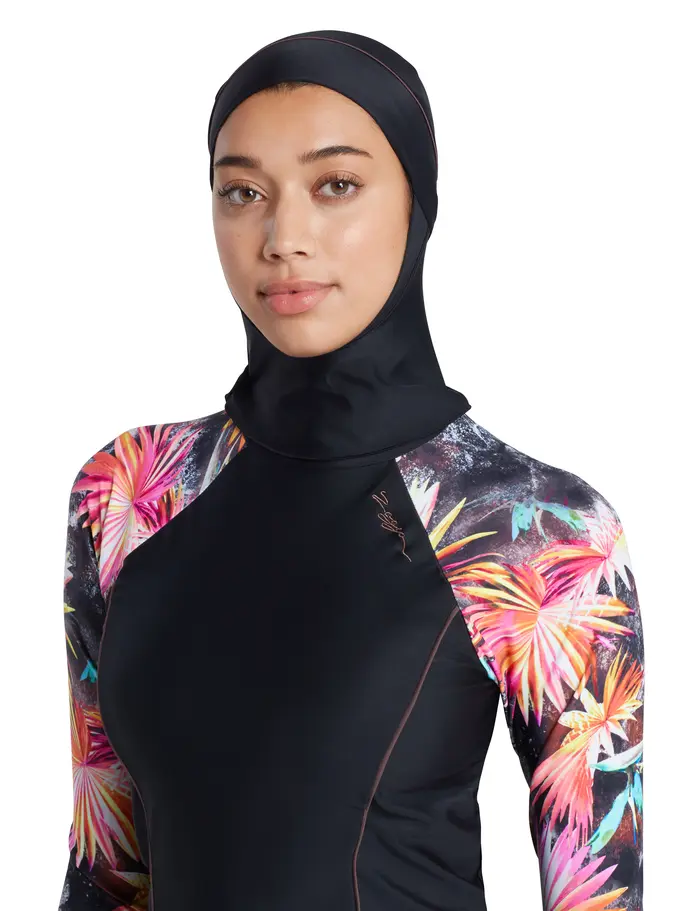 Sale, view full size image of Front view of Product detail - Savannah 3 Piece Modesty Suit Side Cut Swimsuit SVNH