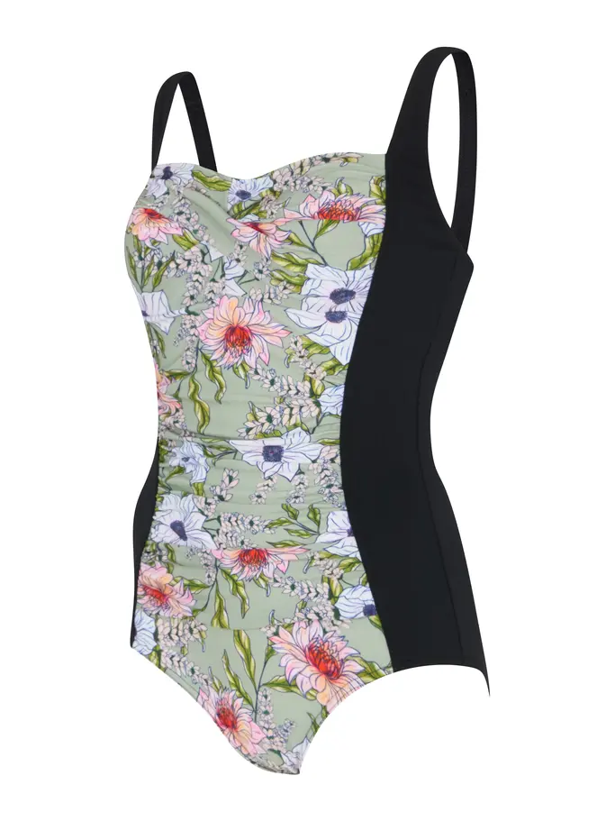 New, view full size image of Front view of Product detail - Freesia Ruched Front Swimsuit FREE