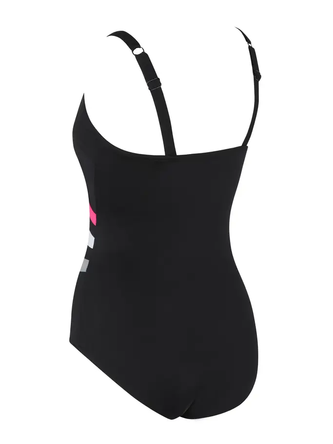New, view full size image of Front view of Product detail - Safari Leaf Wrap Panel Classicback Swimsuit SAFA