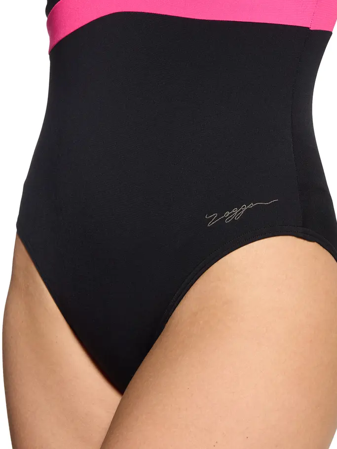 New, view full size image of Front view of Product detail - Safari Leaf Square Back Swimsuit SAFA