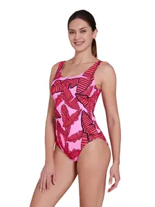Display front view 3 of Product detail - Awaken Pink Scoopback Swimsuit AWAK