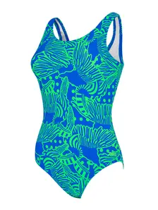 Display front view 5 of Product detail - Wings Navy Silver Lined Scoopback Swimsuit WINV