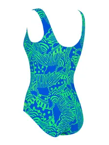 Display front view 6 of Product detail - Wings Navy Silver Lined Scoopback Swimsuit WINV