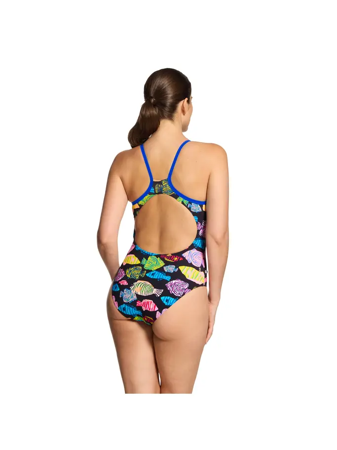 New, view full size image of Front view of Product detail - Sea Tribe Silver Lined Strikeback Swimsuit SEAT