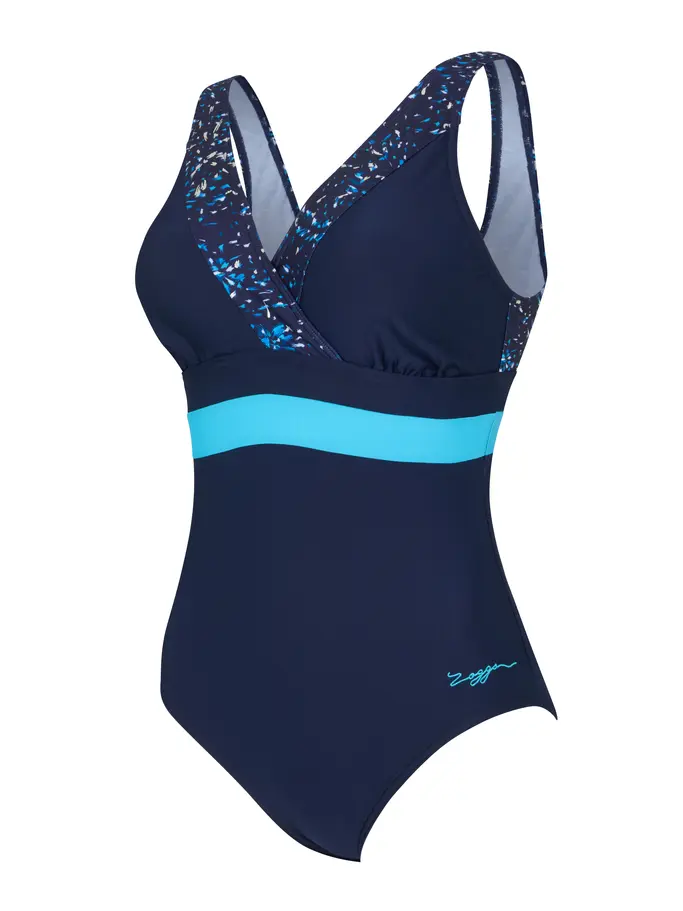 New, view full size image of Front view of Product detail - Boronia Square Back One Piece Swimsuit BORO