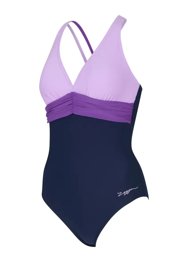 New, view full size image of Front view of Product detail - Zephyr Panel Crossback Swimsuit ZEPH