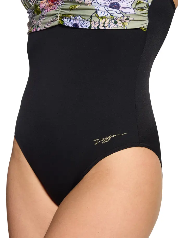 New, view full size image of Front view of Product detail - Freesia Ruch Crossback Swimsuit FREE