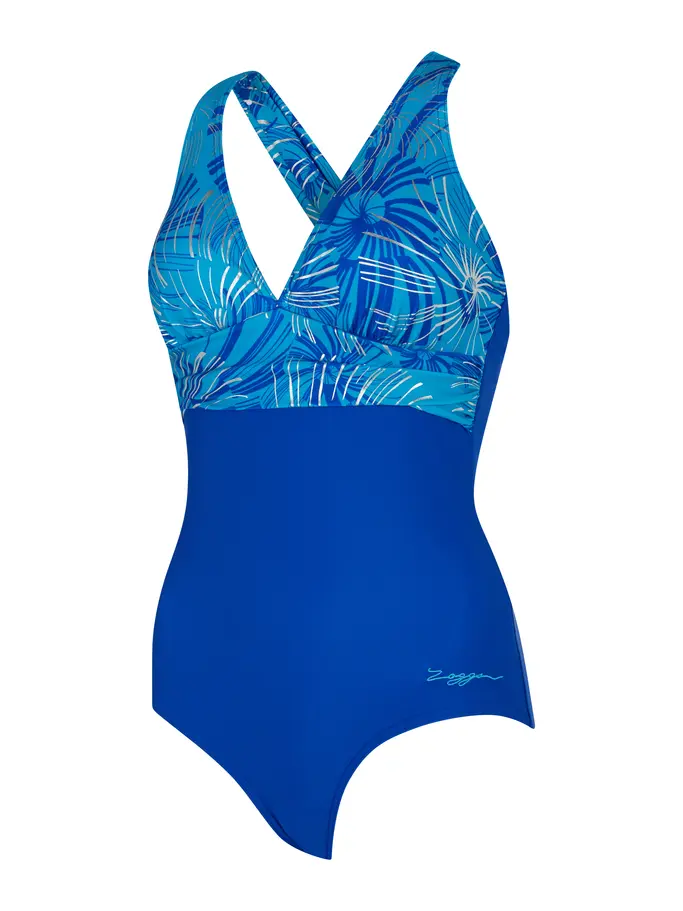 Sale, view full size image of Front view of Product detail - Nautilus Ruch Crossback Swimsuit NAUT
