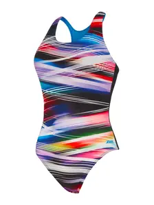 Display front view 5 of Product detail - Prism Geo Powerback Swimsuit PRIS