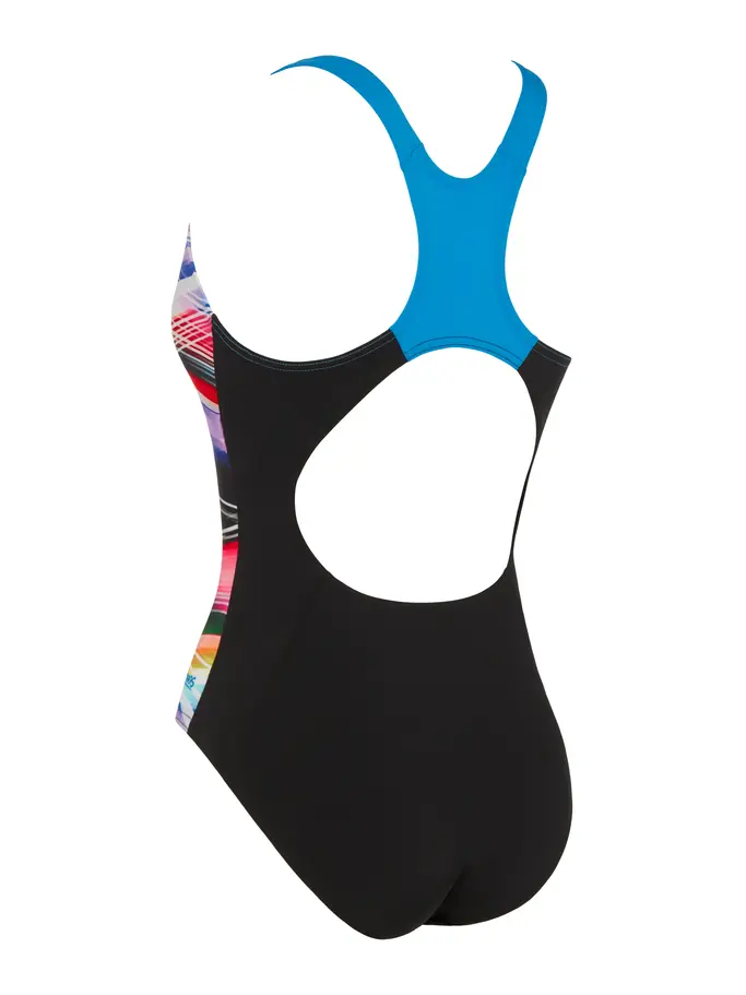 , view full size image of Front view of Product detail - Prism Geo Powerback Swimsuit PRIS