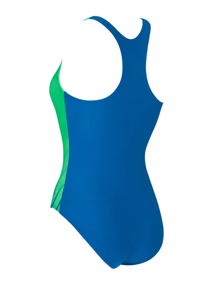 New, view full size image of Front view of Product detail - Blue Disco Sonicback Swimsuit BLDI