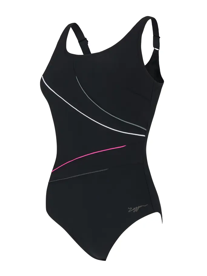 , voir image en taille réelle de la vue frontale de Product detail - Safari Leaf Macmasters Adjustable Scoopback Swimsuit SAFA