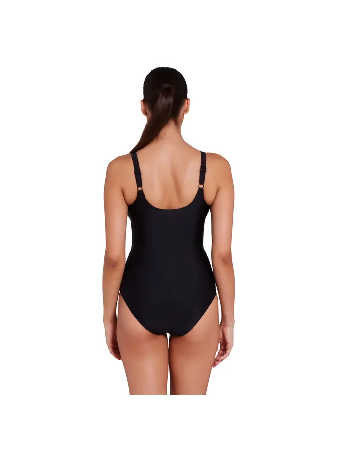 Sale,Clearance, view full size image of Front view of Product detail - Cyber Adjustable Scoopback Swimsuit CYBE