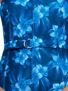 Display front view 5 of Product detail - Denim Belt Crossback Swimsuit DENI