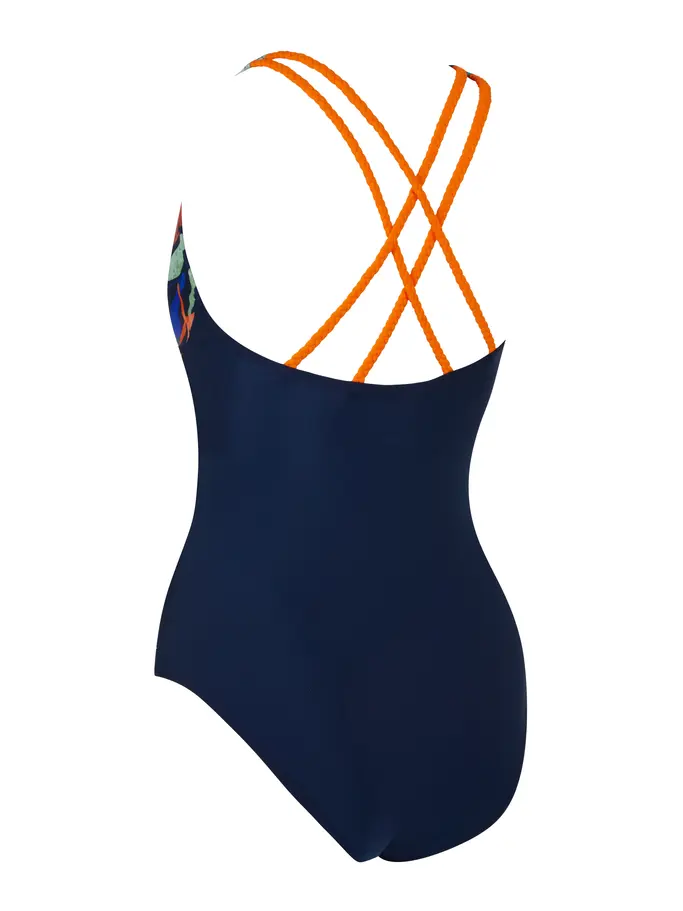 Sale,Clearance, view full size image of Front view of Product detail - Elegance Braid Crossback Swimsuit ELEG