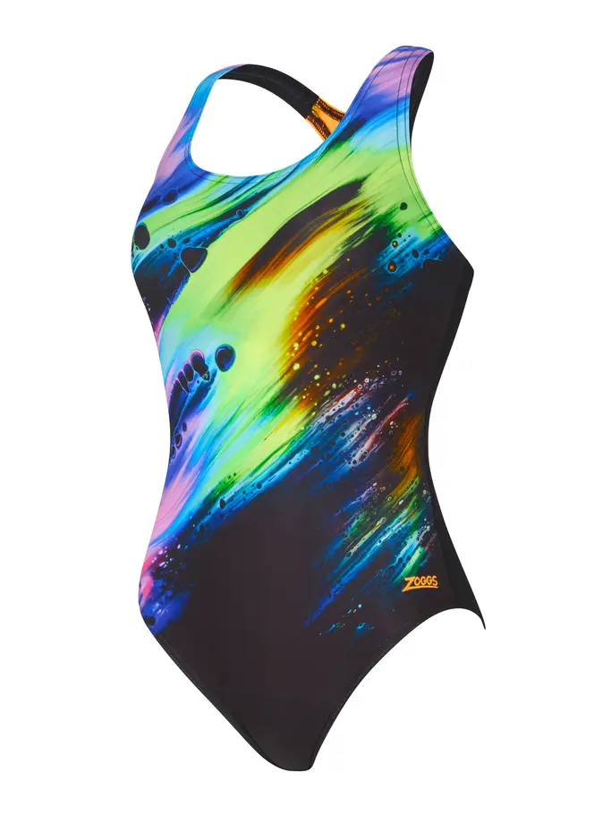 New, view full size image of Front view of Product detail - Gleaming Powerback Swimsuit GLEA