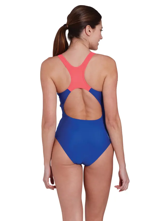 Sale,Clearance, view full size image of Front view of Product detail - Kaleido Powerback Swimsuit KALE
