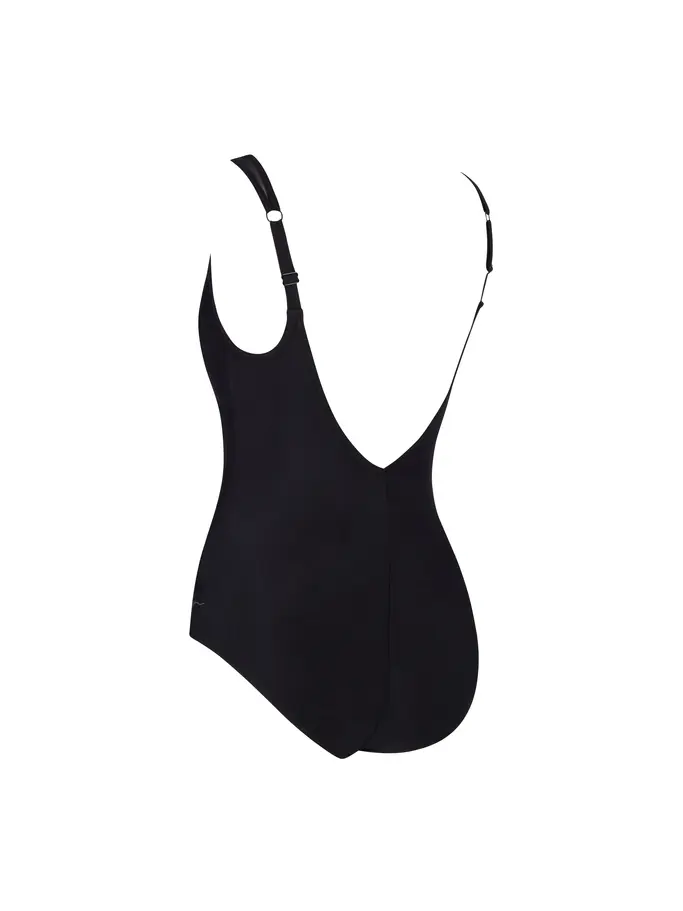 New, view full size image of Front view of Product detail - Rustique Mesh V Back Swimsuit RUST