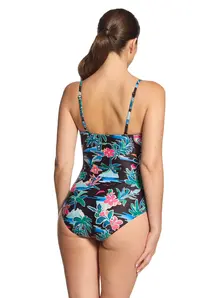 Display front view 6 of Product detail - Retro Surf Ruched Bandeau Swimsuit RETR